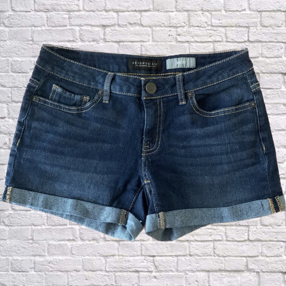 Aeropostale Midi Denim Shorts Size 2